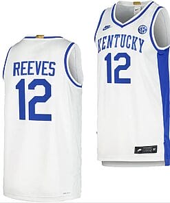 Antonio Reeves Jersey #12 Kentucky Wildcats Limited Retro Basketball White 2023-24