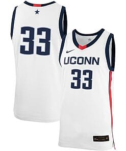 Apostolos Roumoglou Jersey UConn Huskies College Basketball No Name White #33