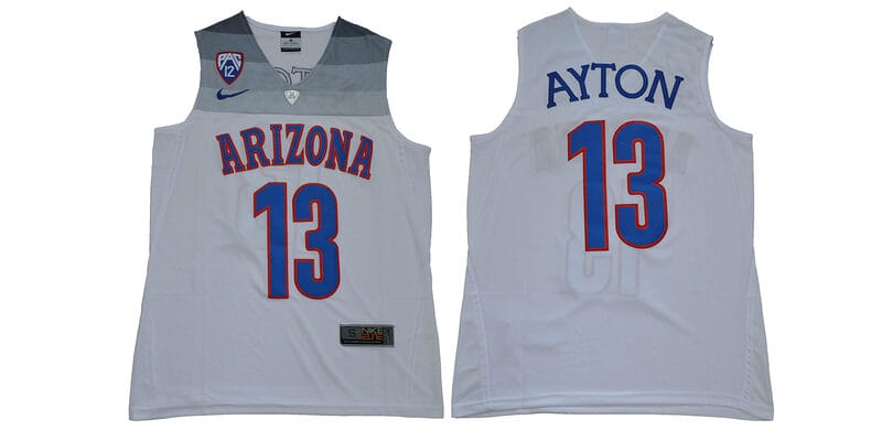 Arizona Wildcats #13 Deandre Ayton Jersey NCAA Basketball White