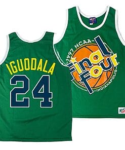 Arizona Wildcats Andre Iguodala Jersey #24 1997 NCAA Champions Final Four Green