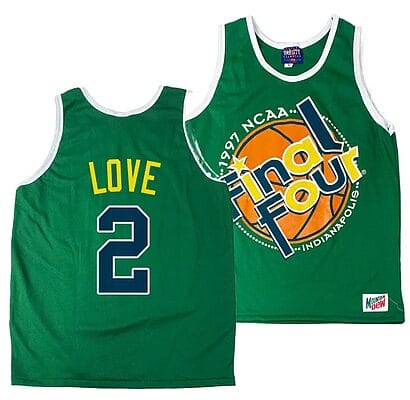 Arizona Wildcats Caleb Love Jersey #2 1997 NCAA Champions Final Four Green