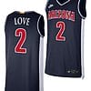 Arizona Wildcats Caleb Love Jersey #2 Limited Retro Basketball 2023-24 Navy