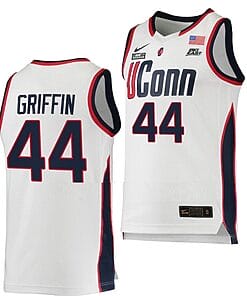 Aubrey Griffin Jersey #44 UConn Huskies College Basketball White Replica