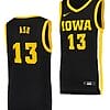 Austin Ash Jersey #13 Iowa Hawkeyes College Basketball Black Swingman