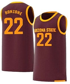 Austin Ronzone Jersey Arizona State Sun Devils College Basketball Red #22
