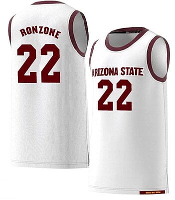 Austin Ronzone Jersey Arizona State Sun Devils College Basketball White #22