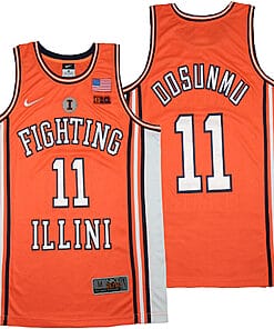 Ayo Dosunmu Jersey #11 Illinois Fighting Illini NCAA Basketball Red