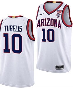 Azuolas Tubelis Jersey #10 Arizona Wildcats College Basketball Limited White