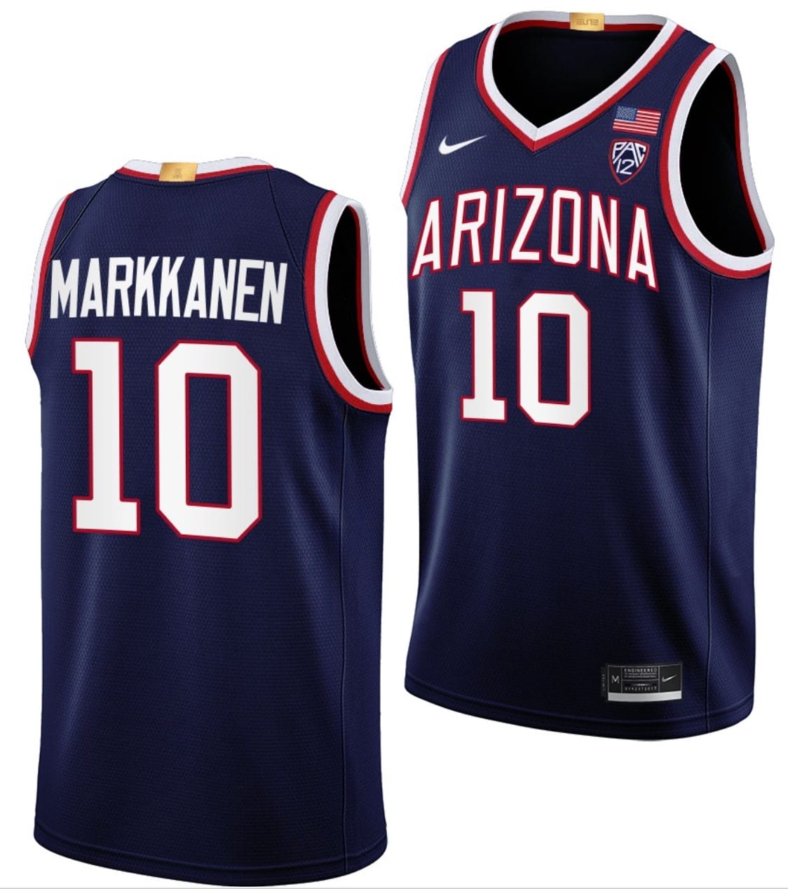 Azuolas Tubelis Jersey #10 Arizona Wildcats College Basketball Navy