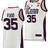 Azzi Fudd Jersey #35 UConn Huskies College Basketball White Replica