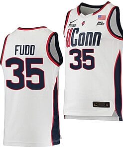 Azzi Fudd Jersey #35 UConn Huskies College Basketball White Replica