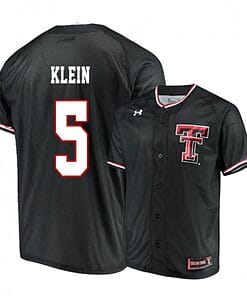 Brian Klein Jersey #5 Texas Tech Red Raiders Baseball NCAA College Black Alumni