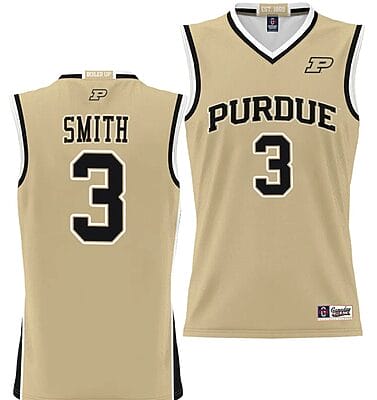 Braden Smith Jersey #3 Purdue Boilermakers NIL College Basketball Lightweight Gold