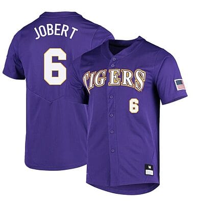 Brayden Jobert Jersey #6 LSU Tigers Baseball NCAA College Purple Alumni