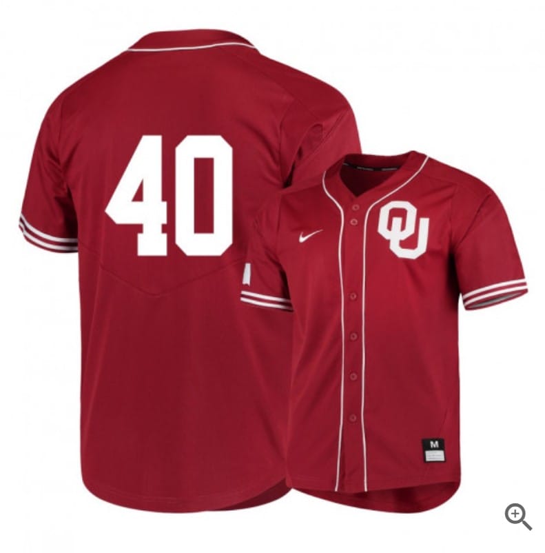 Brady Lindsly Jersey #40 Oklahoma Sooners Baseball NCAA College Red Elite Alumni
