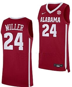 Brandon Miller Jersey Alabama Crimson Tide College Basketball Crimson #24