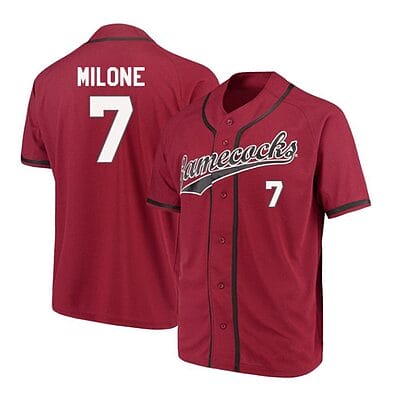 Brennan Milone Jersey #7 South Carolina Gamecocks Baseball NCAA College Garnet Alumni