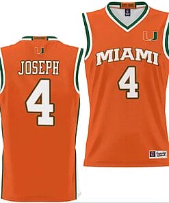 Bensley Joseph Jersey #4 Miami Hurricanes NIL College Basketball Lightweight Orange