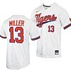Brad Miller Jersey #13 Clemson Tigers College Baseball White