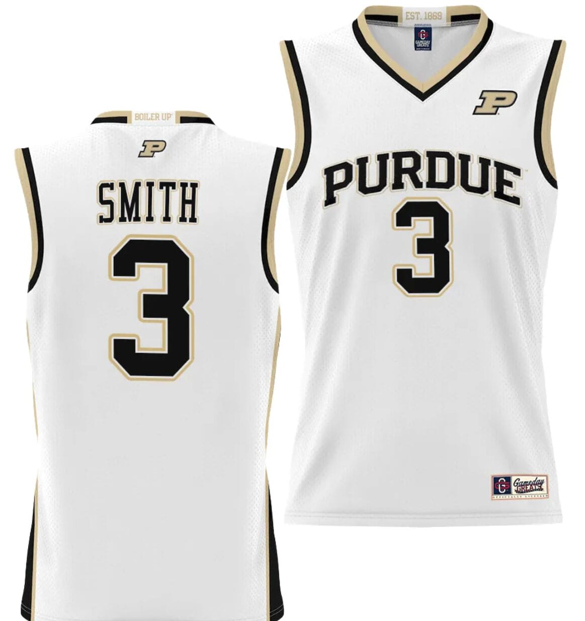 Braden Smith Jersey #3 Purdue Boilermakers NIL College Basketball Lightweight White