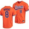 Blake Wright Jersey #8 Clemson Tigers College Baseball Orange Full-Button