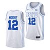 Braeden Moore Jersey #12 BYU Cougars College Basketball White
