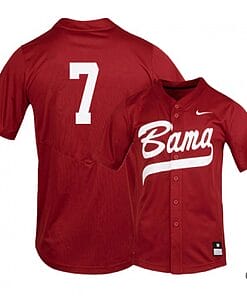 Brett Auerbach Jersey #7 Alabama Crimson Tide Baseball NCAA College Alumni Red