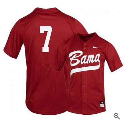 Brett Auerbach Jersey #7 Alabama Crimson Tide Baseball NCAA College Alumni Red