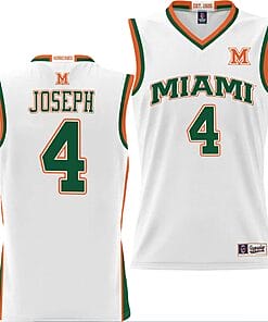 Bensley Joseph Jersey #4 Miami Hurricanes NIL College Basketball Lightweight White