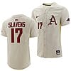 Brady Slavens Jersey #17 Arkansas Razorbacks College Baseball Full-Button Natural