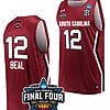 Brea Beal Jersey #12 South Carolina Gamecocks College Basketball 2023 NCAA Final Four Garnet Garnet