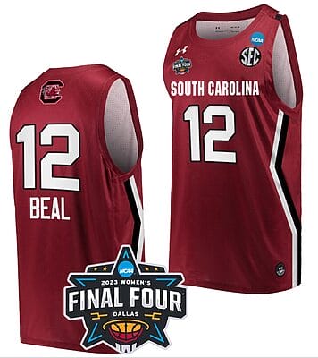Brea Beal Jersey #12 South Carolina Gamecocks College Basketball 2023 NCAA Final Four Garnet Garnet
