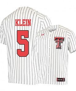 Brian Klein Jersey #5 Texas Tech Red Raiders Baseball NCAA College White Alumni