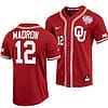 Bryce Madron Jersey #12 Oklahoma Sooners Baseball NCAA College Crimson 125th Season Full-Button