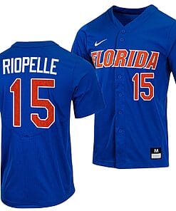 BT Riopelle Jersey #15 Florida Gators College Baseball Full-Button Royal