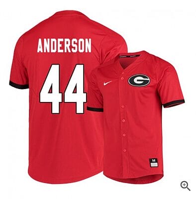 Ben Anderson Jersey #44 Georgia Bulldogs Baseball NCAA College Red Elite Alumni