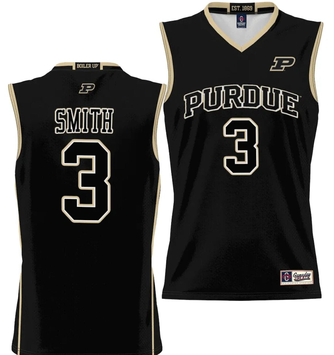 Braden Smith Jersey #3 Purdue Boilermakers NIL College Basketball Lightweight Black