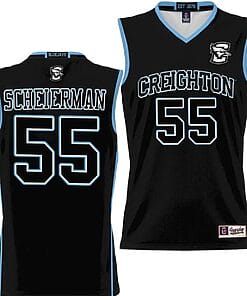 Baylor Scheierman Jersey #55 Creighton Bluejays College NIL Basketball Lightweight Black