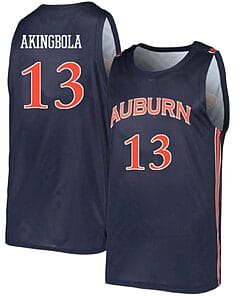 Babatunde Akingbola Jersey #13 Auburn Tigers College Basketball Navy