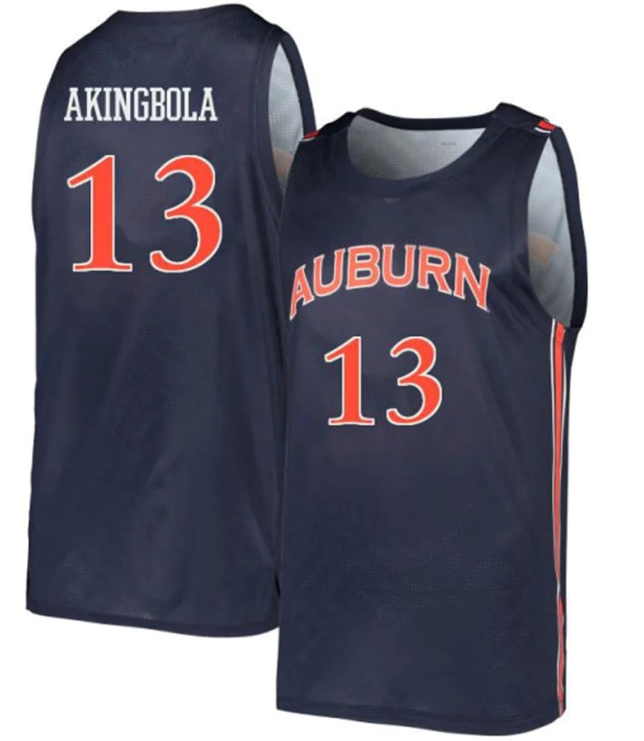 Babatunde Akingbola Jersey #13 Auburn Tigers College Basketball Navy