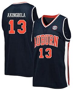 Babatunde Akingbola Jersey #13 Auburn Tigers College Basketball Navy