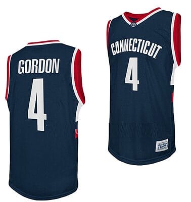 Ben Gordon Jersey #4 UConn Huskies College Basketball Navy Retro