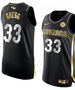Ben Gregg Jersey #33 Gonzaga Bulldogs College Basketball Black