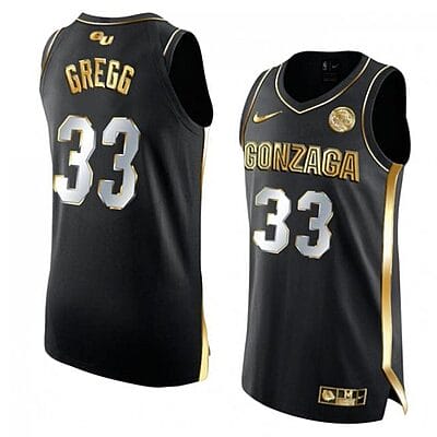 Ben Gregg Jersey #33 Gonzaga Bulldogs College Basketball Black