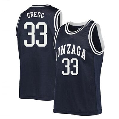Ben Gregg Jersey #33 Gonzaga Bulldogs College Basketball Navy