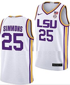 Ben Simmons Jersey #25 LSU Tigers College Basketball Limited White