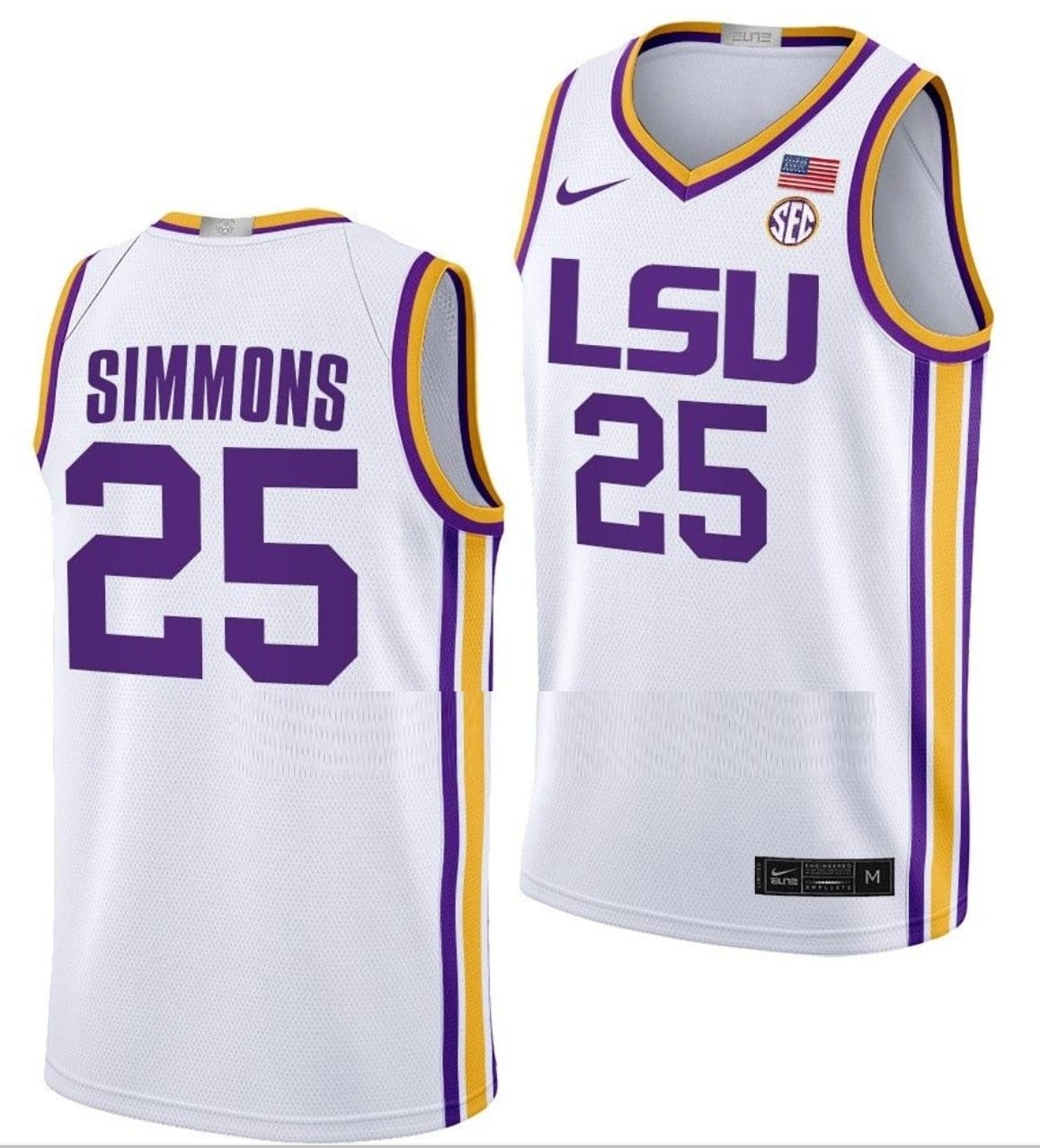 Ben Simmons Jersey #25 LSU Tigers College Basketball Limited White