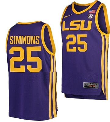 Ben Simmons Jersey #25 LSU Tigers College Basketball Purple