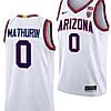 Bennedict Mathurin Jersey #0 Arizona Wildcats College Basketball Limited White