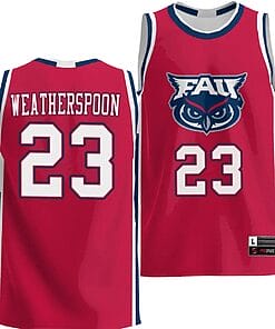 Brandon Weatherspoon Jersey #23 FAU Owls NIL Basketball Lightweight Red